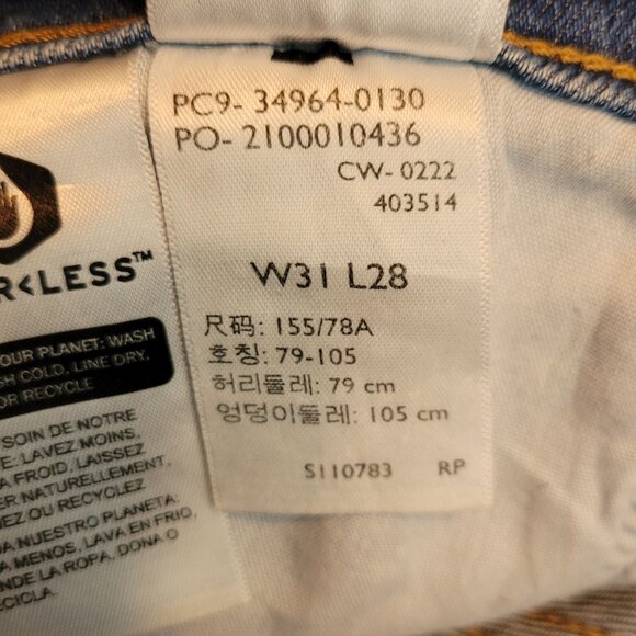 Levi's Jeans Size 31 Wedgie Straight Button Fly High Rise Medium Light Wash - Picture 7 of 13